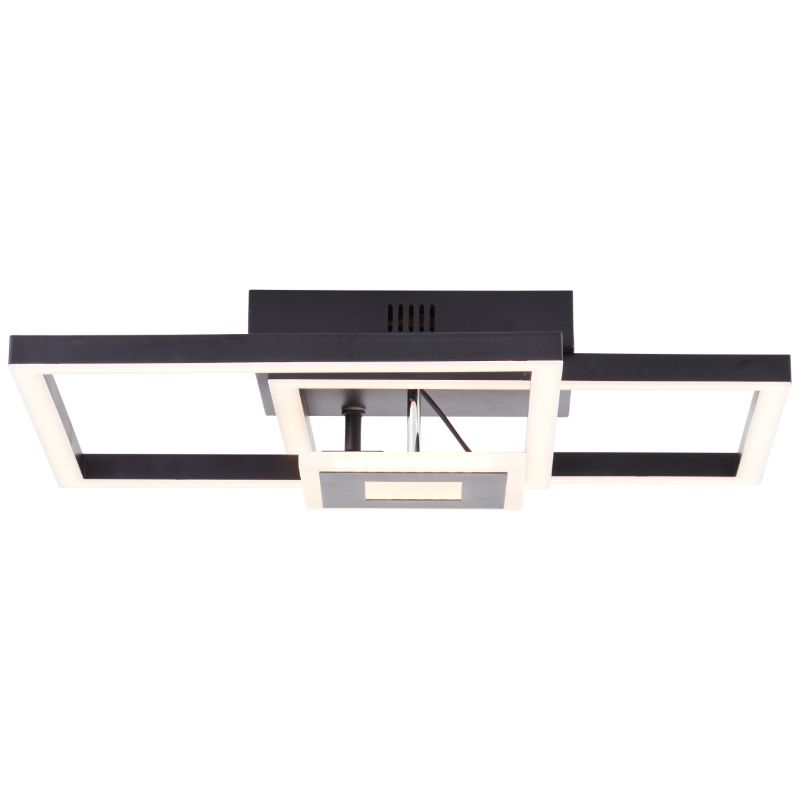 Plafonnier noir design, Volkert, 22W, 3000K LED