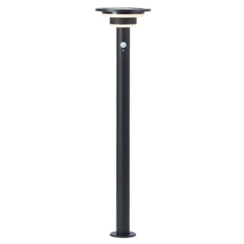 Lampadaire extérieur solaire noir moderne, Lonneke, 3W, 3000K LED, IP44