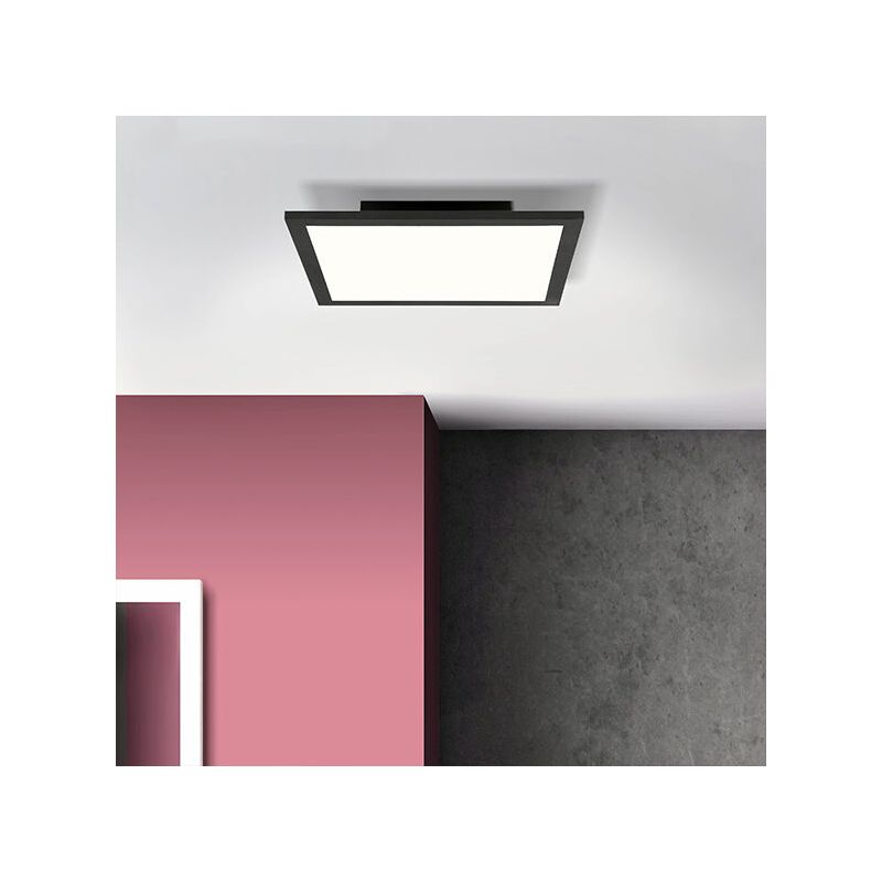 Panneau LED plafonnier noir moderne, Bojan, 18W, 4000K LED Panneau LED plafonnier noir moderne, Bojan, 18W, 4000K LED