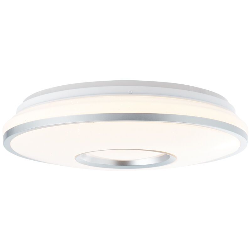 Lampe plafond blanche moderne, Guled, 24W, couleur réglable LED, avec télécommande