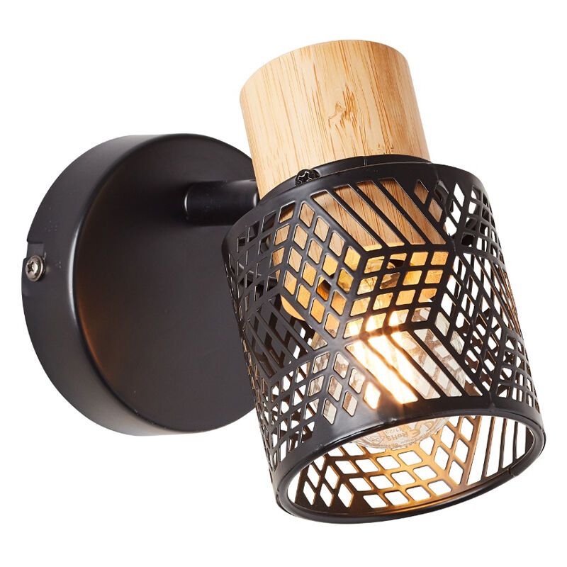 Spot mural en bois noir, Sherona