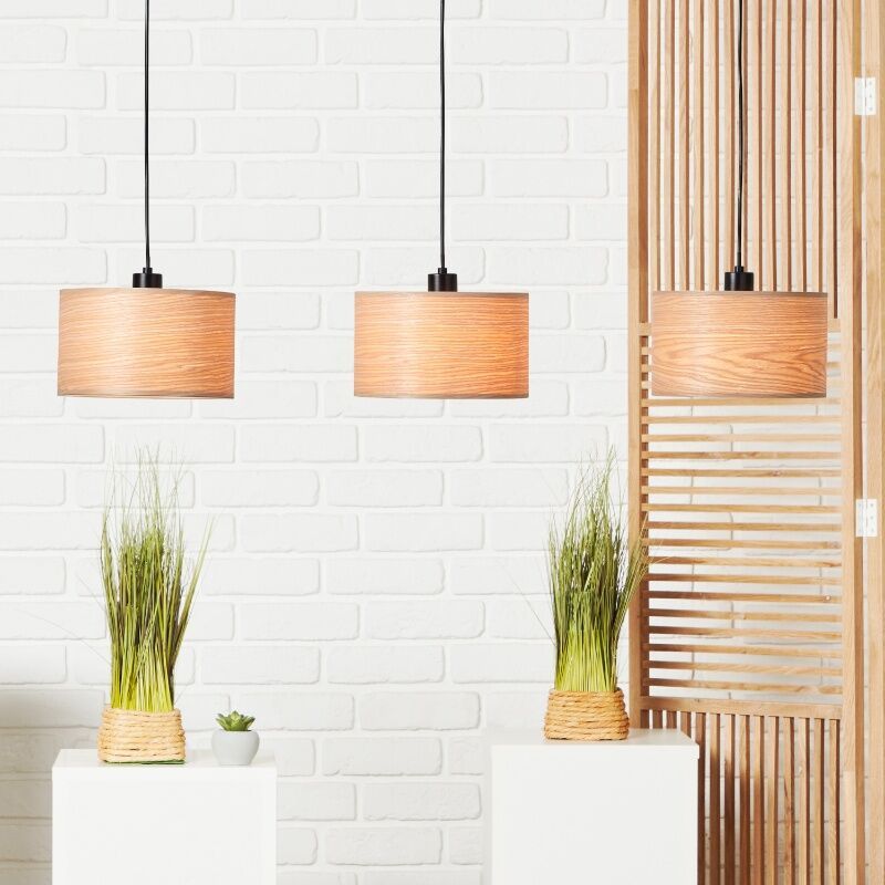Suspension en bois beige, Enna