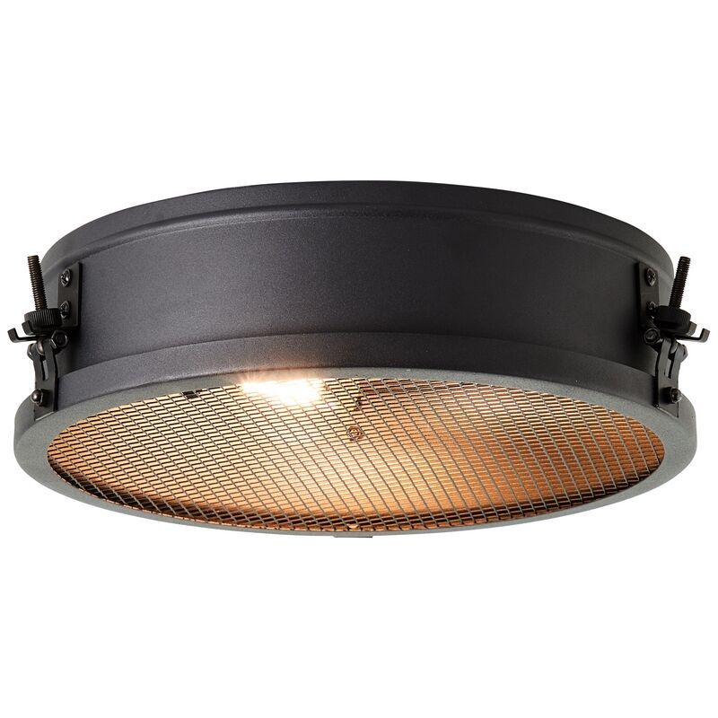 Lampe plafond noire industrielle, Gael