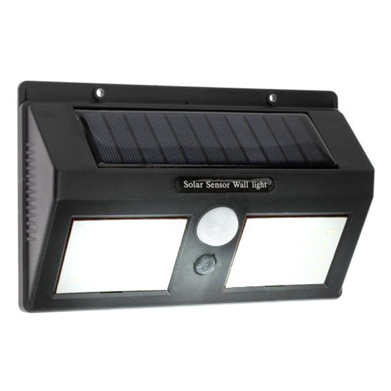 Applique solaire extérieur noire en plastique, Albert, 8W, 6000K LED, IP65 Applique solaire extérieur noire en plastique, Albert, 8W, 6000K LED, IP65