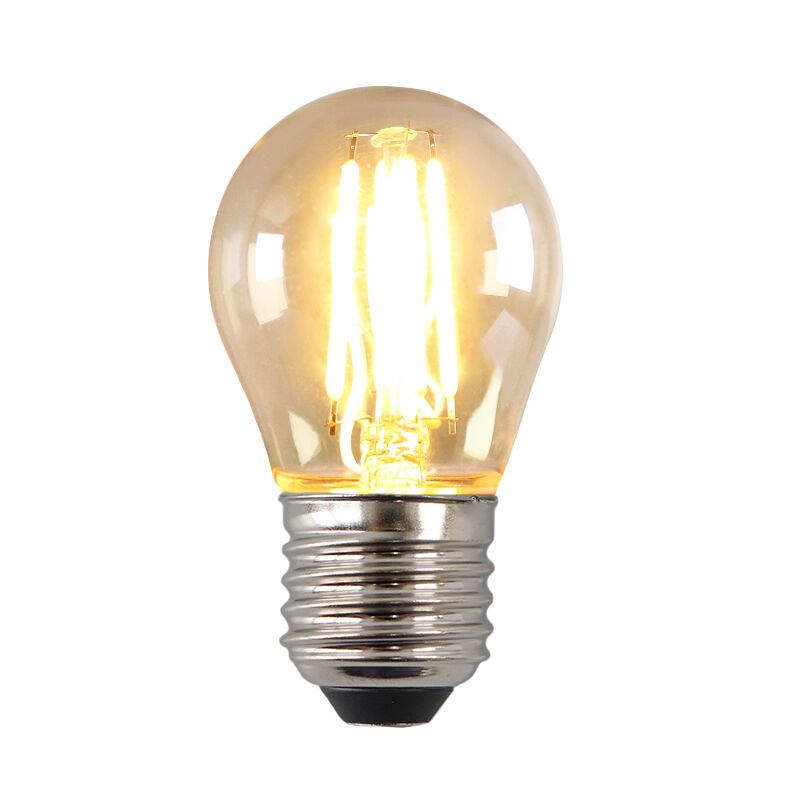 Dimmable E27 ampoule LED, P45, 4W, ambre verre, 2700K