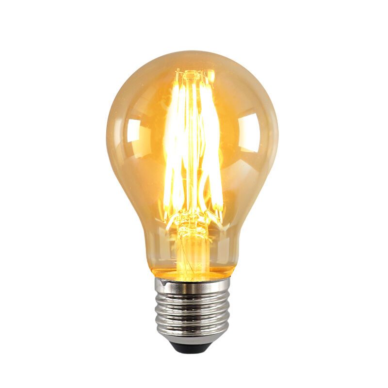 Dimmable E27 ampoule LED, A60, 5w, ambre verre, 2400K
