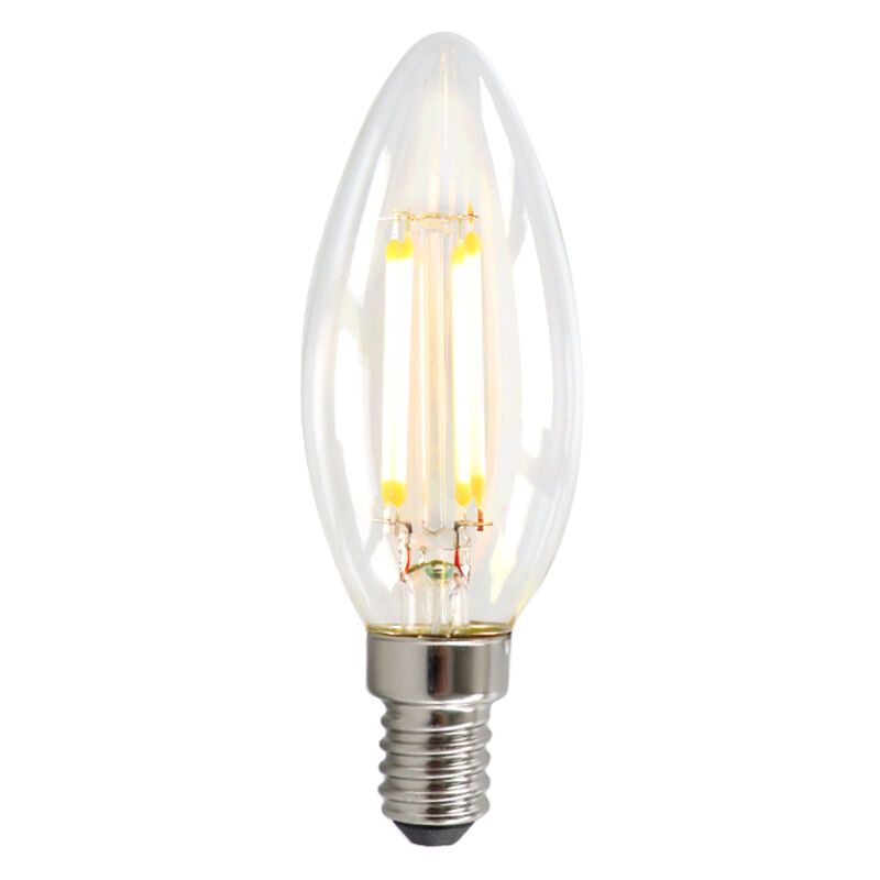 Dimmable E14 ampoule bougie LED, 3w, verre transparent, 2700k Dimmable E14 ampoule bougie LED, 3w, verre transparent, 2700k