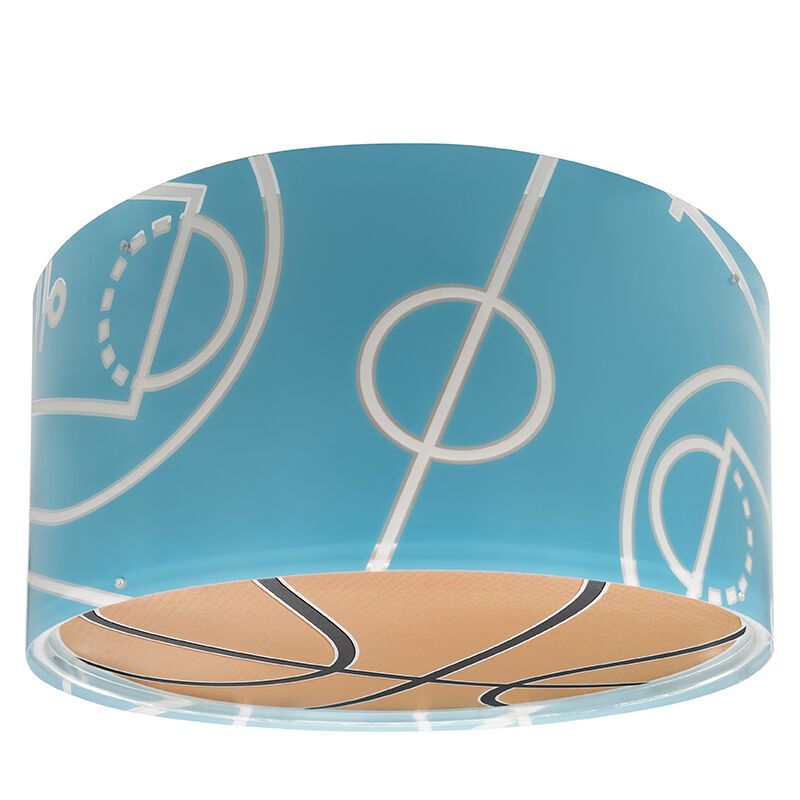 Plafonnier pour enfants en plastique bleu, Basketball