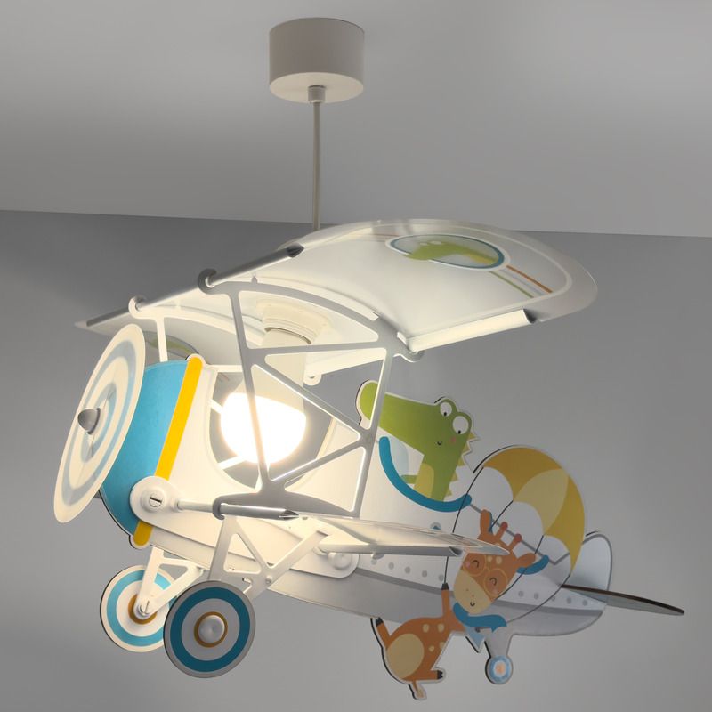 Suspension pour enfants en plastique multicolore, Crocodile plane Suspension pour enfants en plastique multicolore, Crocodile plane