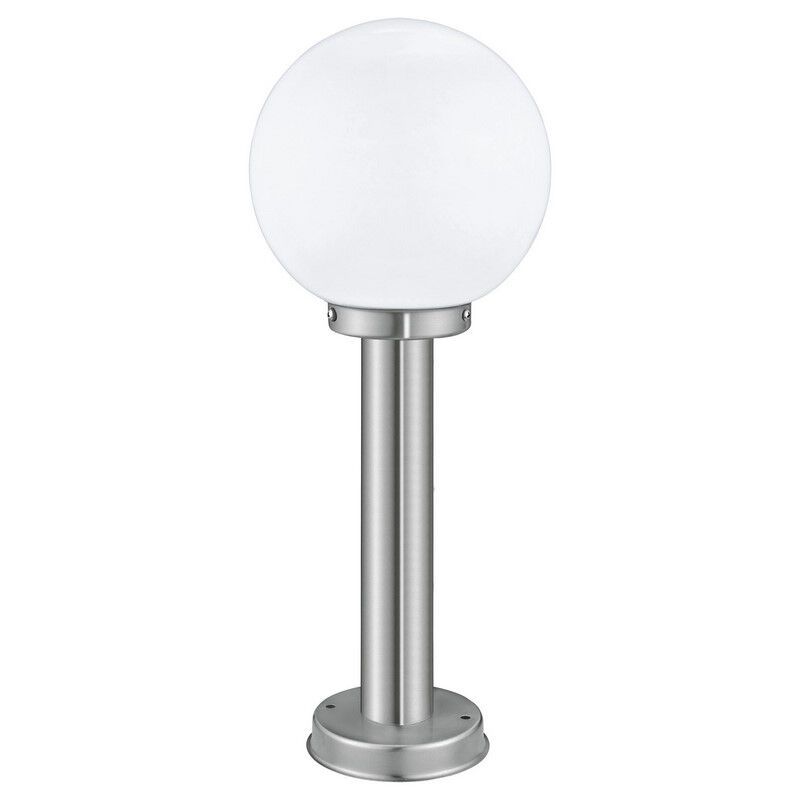 Luminaire extérieur argenté en acier inoxydable, Baukje, IP44