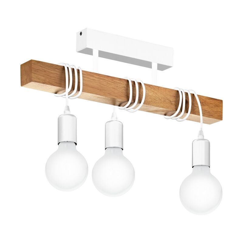 Lampe plafond en bois blanche, Anton Lampe plafond en bois blanche, Anton