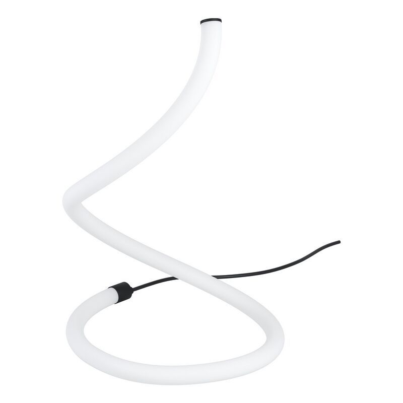 Lampe de table noire en plastique, Allal, 10W, 3000K LED, avec interrupteur