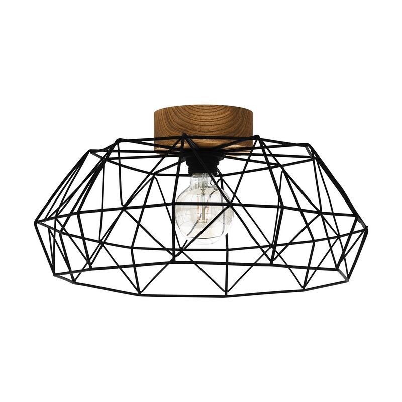 Lampe plafond en bois noire, Joseline Lampe plafond en bois noire, Joseline