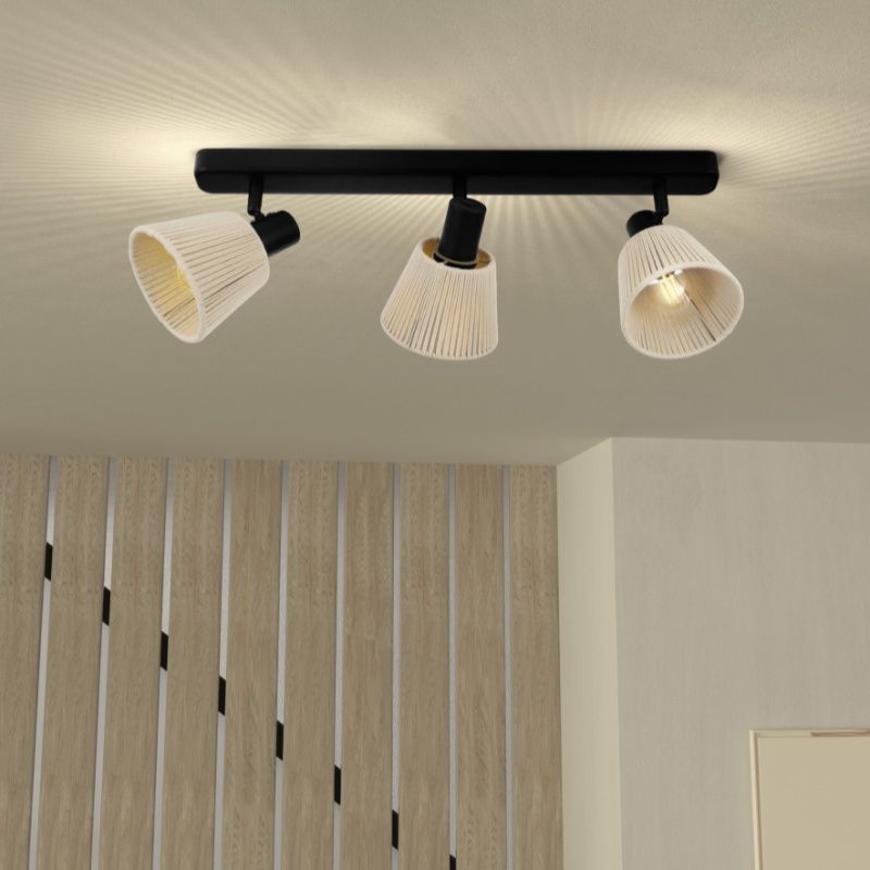 Spot plafond crème en tissu, Serah