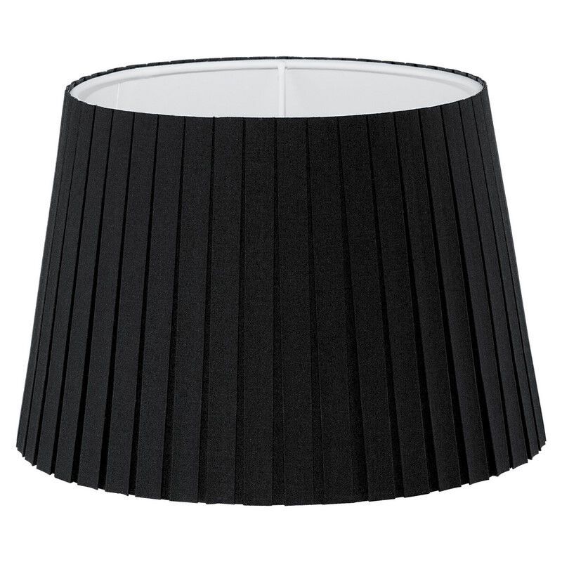 Abat-jour noir Noah, tissu, classique