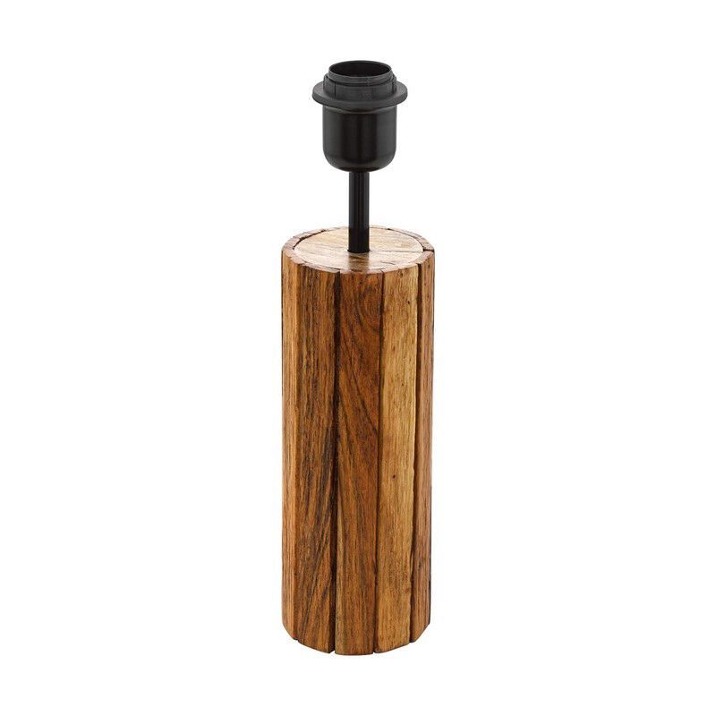 Lampe de table en bois marronne, Jayvano, avec interrupteur Lampe de table en bois marronne, Jayvano, avec interrupteur