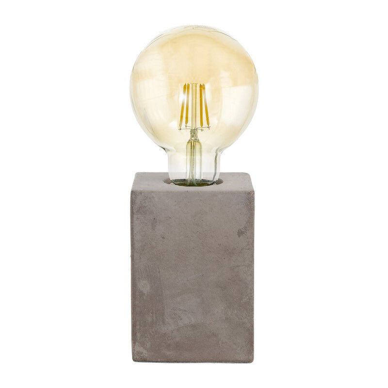 Lampe de table en céramique grise, Dylano, avec interrupteur