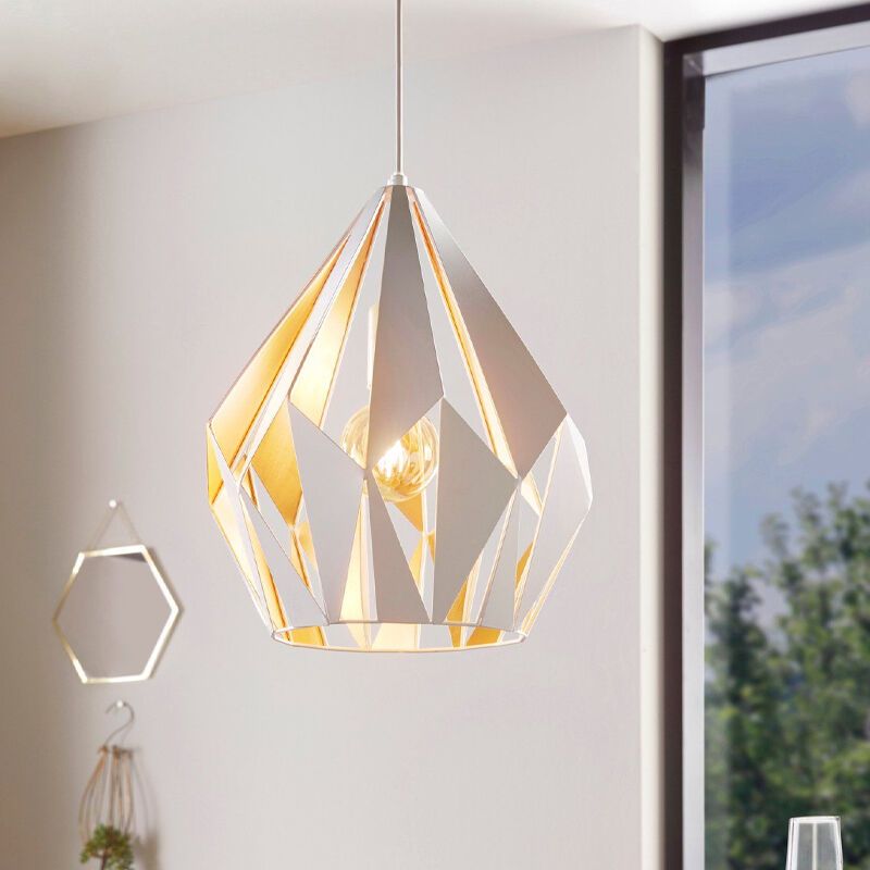 Suspension blanche en métal, Acri Suspension blanche en métal, Acri