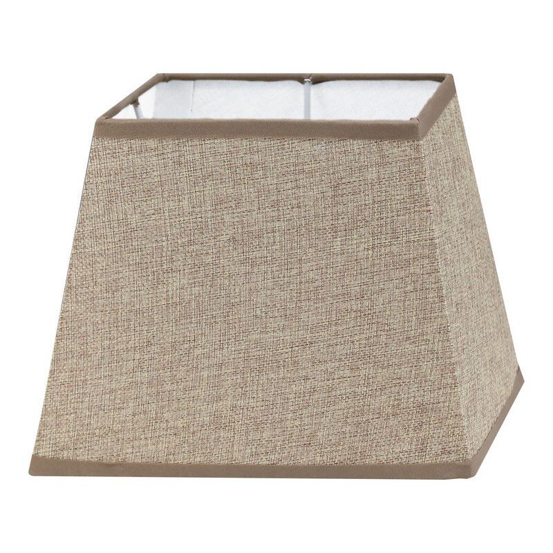 Abat-jour marron Noah, tissu, rural