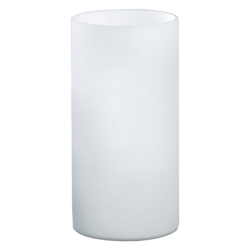 Lampe de table blanche en verre, Basken, avec interrupteur