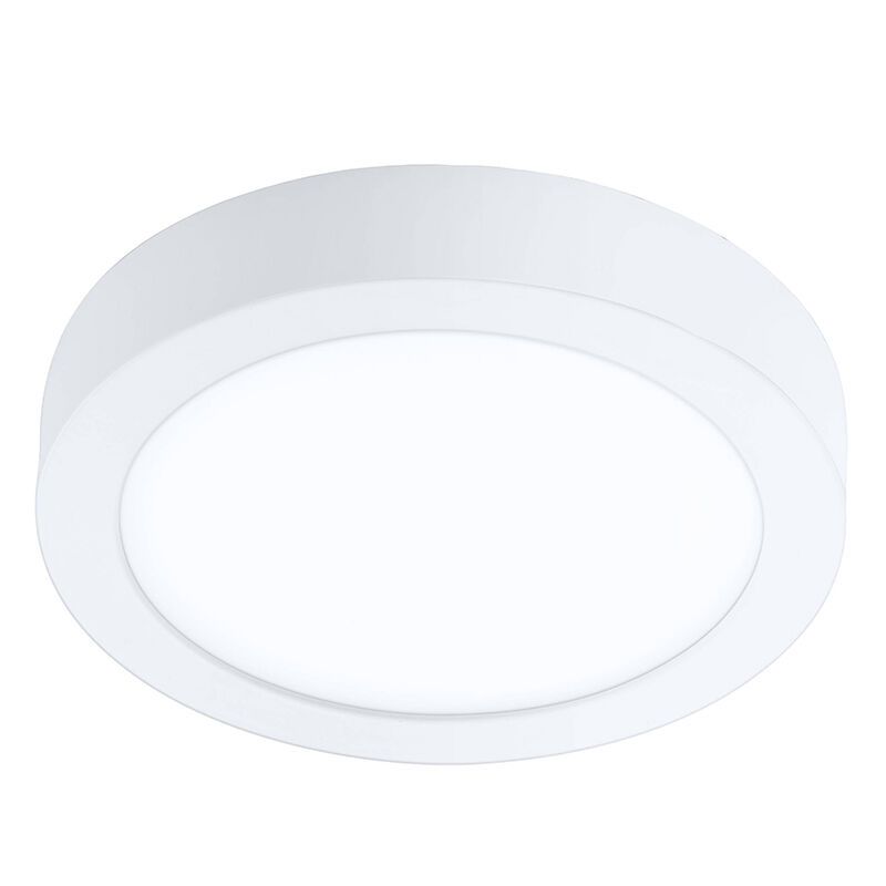 Plafonnier connecté blanc en plastique, Geraldo, 16,5W, blanc chaud à froid réglable LED, IP44