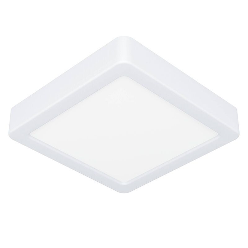 Lampe plafond blanche en plastique, Geraldo, 11W, 3000K LED