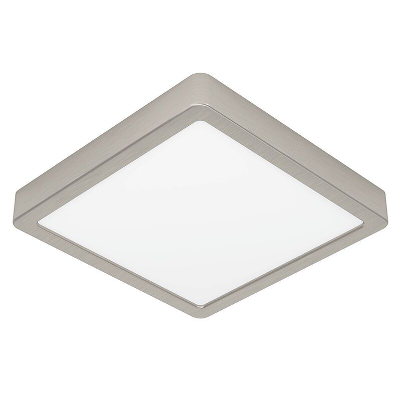 Lampe plafond nickel en plastique, Geraldo, 17W, 3000K LED Lampe plafond nickel en plastique, Geraldo, 17W, 3000K LED