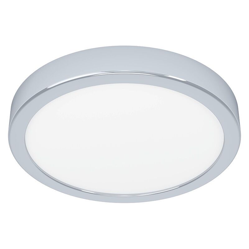 Plafonnier salle de bain chromé en plastique, Geraldo, 17W, 3000K LED, IP44 Plafonnier salle de bain chromé en plastique, Geraldo, 17W, 3000K LED, IP44