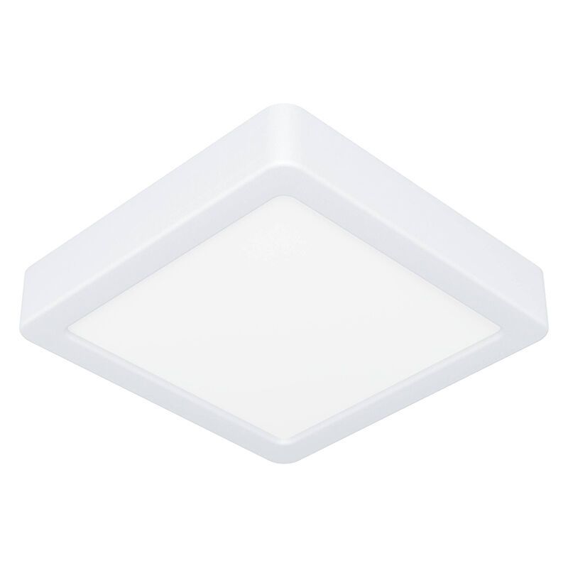 Plafonnier salle de bain blanc en plastique, Geraldo, 11W, 3000K LED, IP44