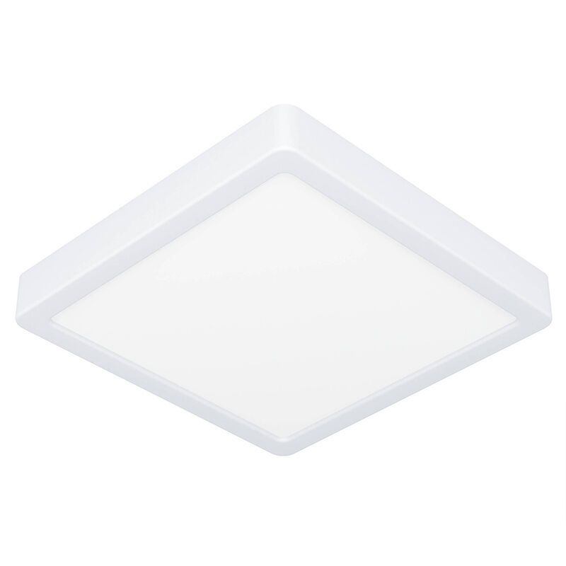 Plafonnier salle de bain blanc en plastique, Geraldo, 17W, 3000K LED, IP44