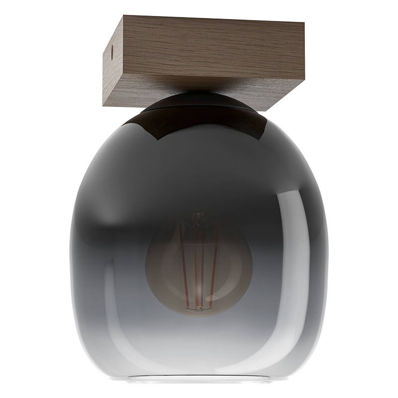 Plafonnier marron en bois, Frida