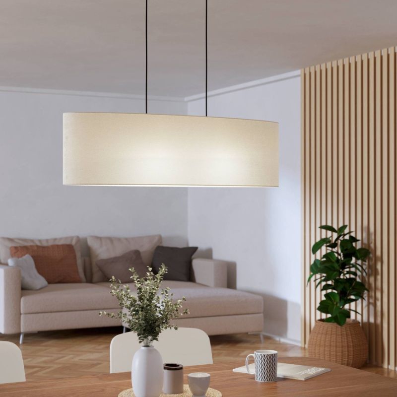 Suspension noire en tissu, Siham