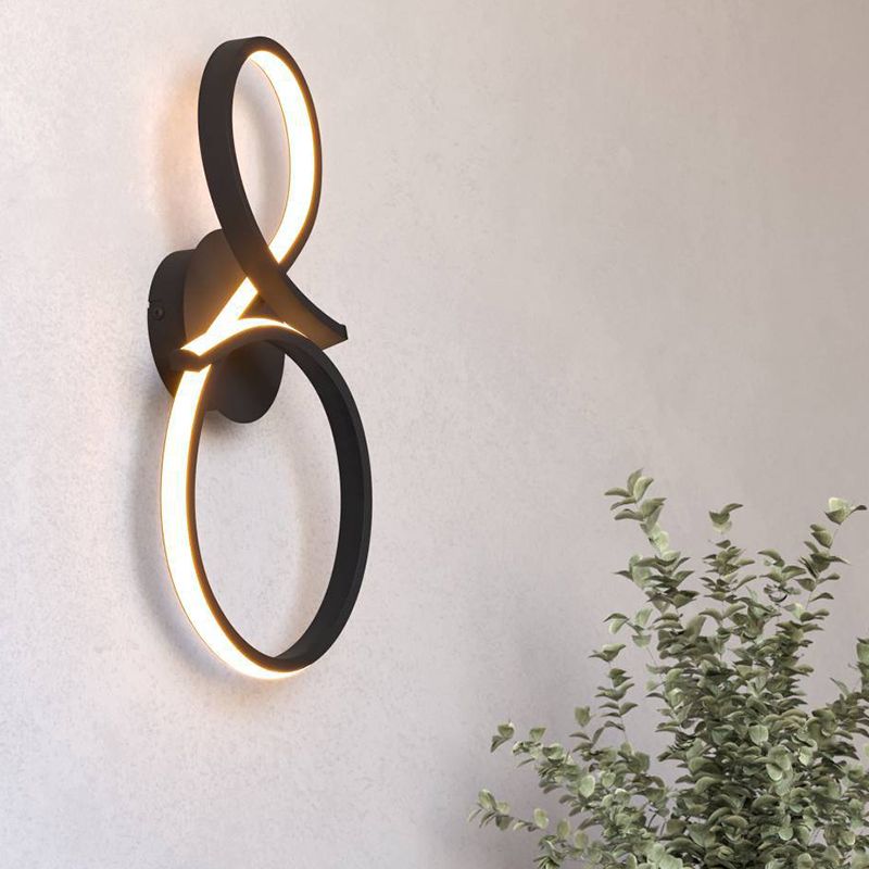 Applique murale noire en aluminium, Thekla, 11,4W, 3000K LED