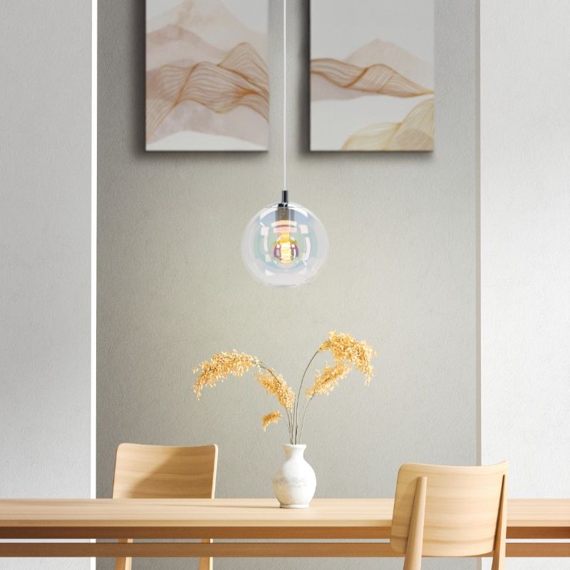 Suspension transparente en verre, Achek