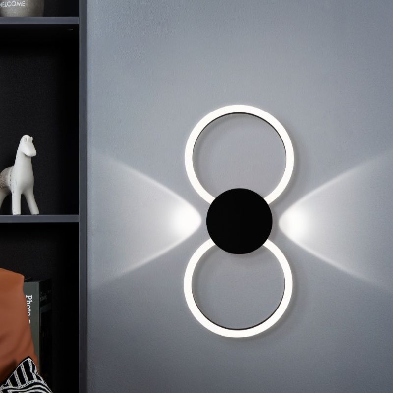Applique murale noire en aluminium, Vixa, 20W, 3000K LED Applique murale noire en aluminium, Vixa, 20W, 3000K LED