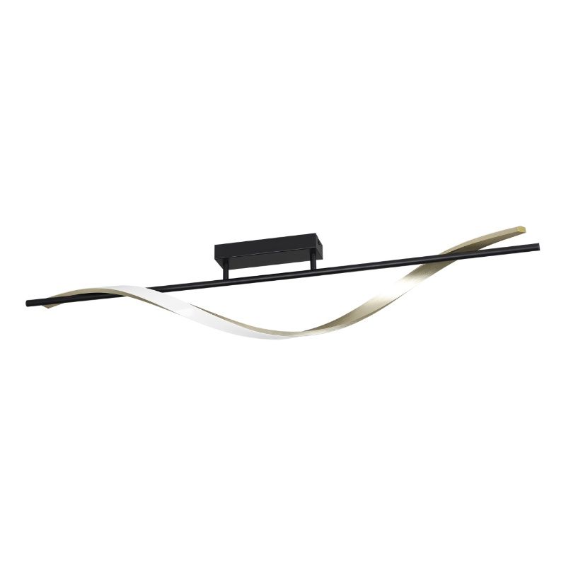 Plafonnier laiton en plastique, Cunera, 20W, blanc chaud à froid réglable LED, gradable en 3 étapes