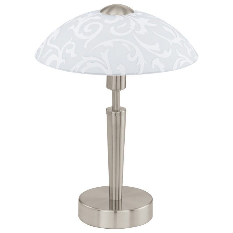 Lampe de table nickel en acier, Adi, avec variateur tactile