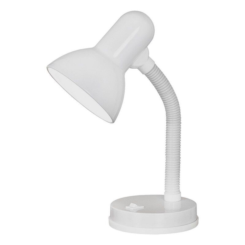 Lampe de bureau blanche en plastique, Granza, avec interrupteur Lampe de bureau blanche en plastique, Granza, avec interrupteur