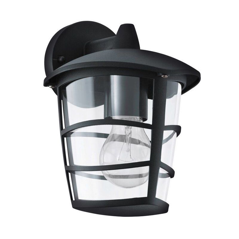 Luminaire extérieur noir en plastique, Inas, IP44