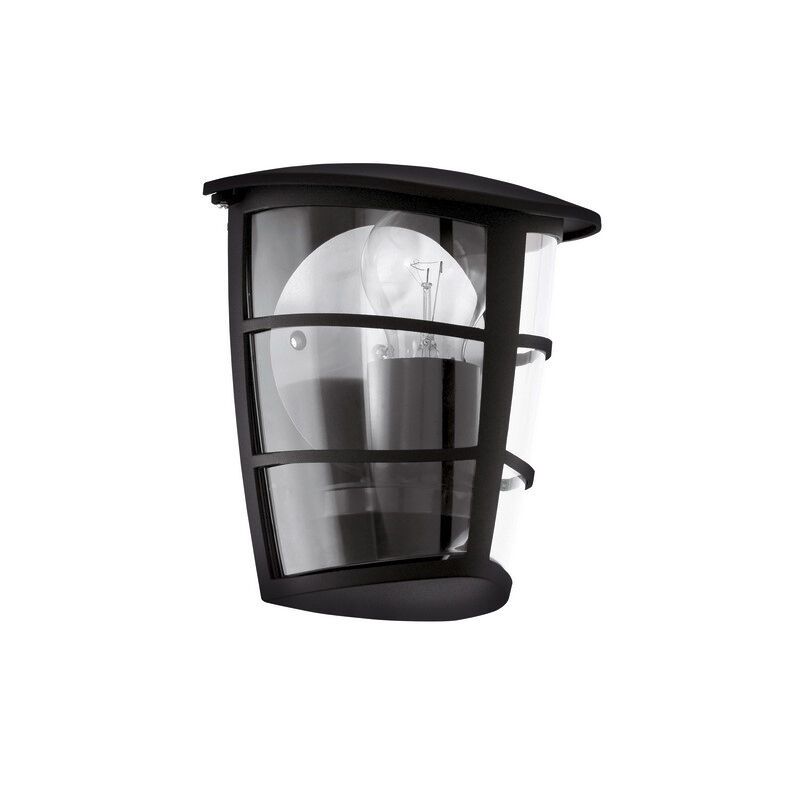 Luminaire extérieur noir en plastique, Inas, IP44