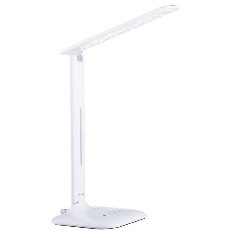 Lampe de bureau blanche en plastique, Ayman, 3W, blanc chaud à froid réglable LED, avec variateur tactile Lampe de bureau blanche en plastique, Ayman, 3W, blanc chaud à froid réglable LED, avec variateur tactile