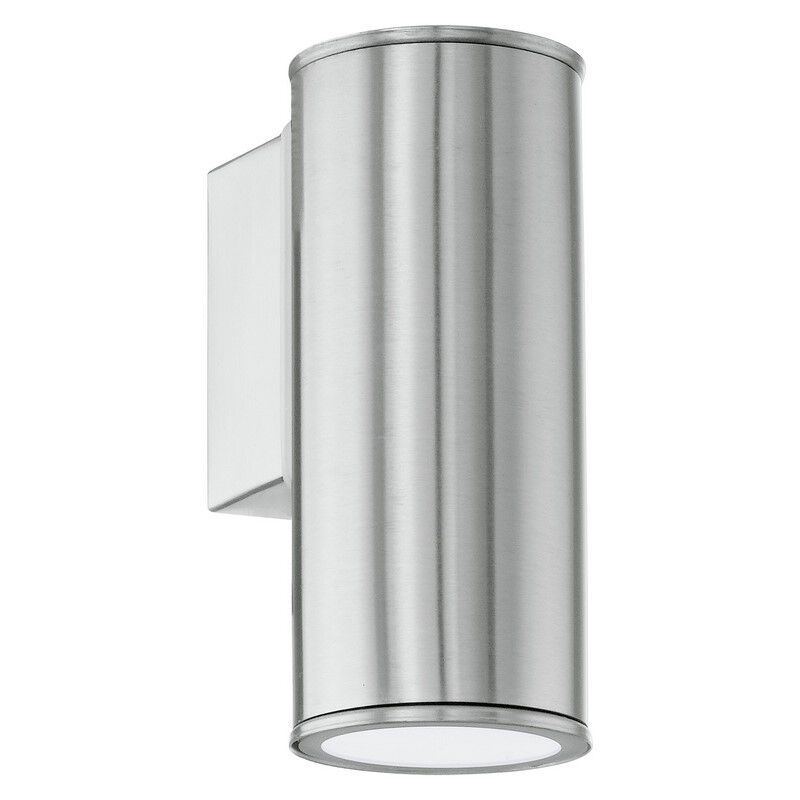 Luminaire extérieur argenté en acier inoxydable, Marlies, IP44