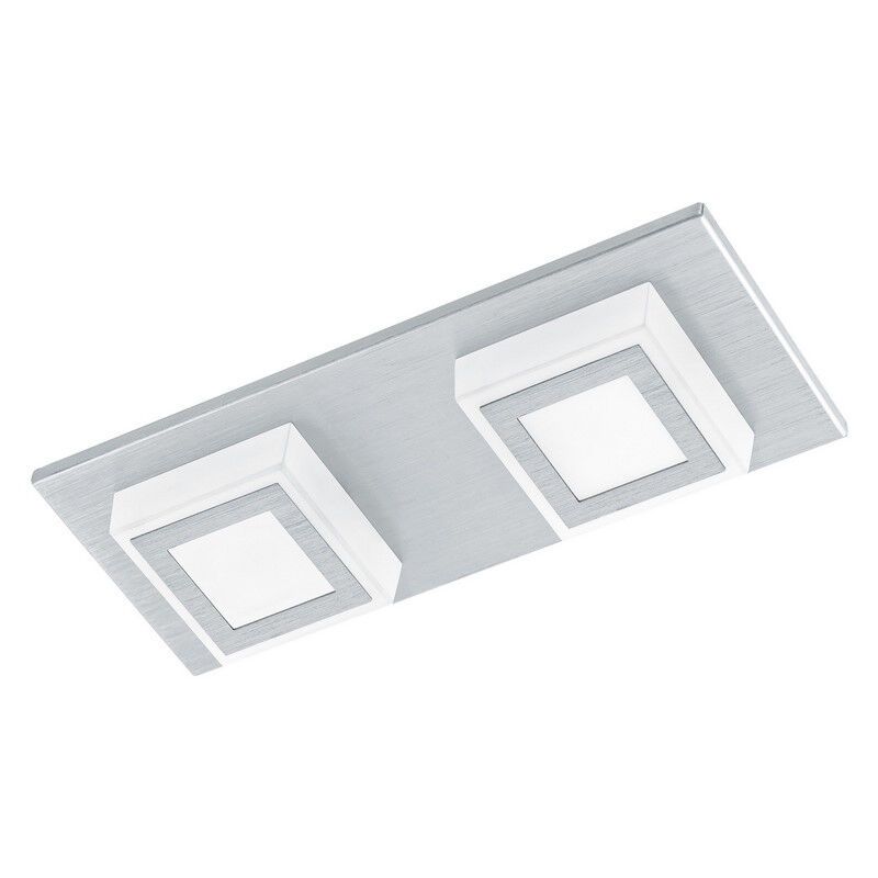 Lampe plafond argentée en plastique, Elsien, 3W, 3000K LED