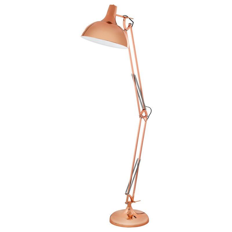 Lampadaire cuivre en métal, Josha, avec interrupteur