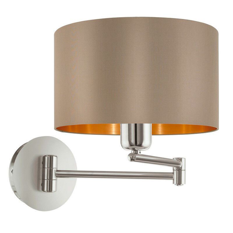 Applique murale dorée en tissu, Terme, avec interrupteur Applique murale dorée en tissu, Terme, avec interrupteur