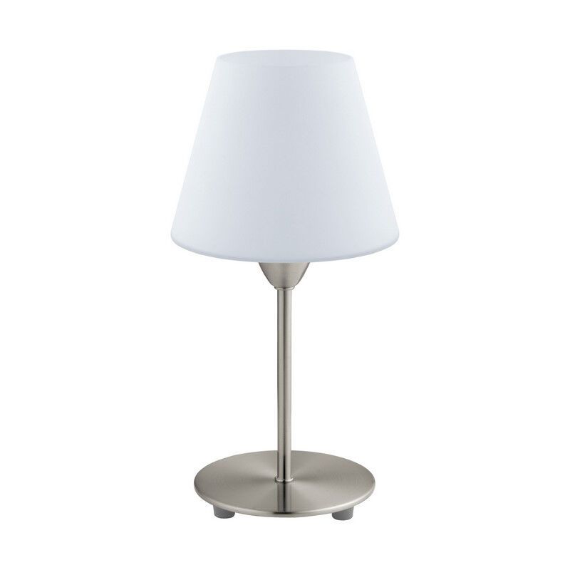 Lampe de table nickel en verre, Asiye, avec interrupteur Lampe de table nickel en verre, Asiye, avec interrupteur