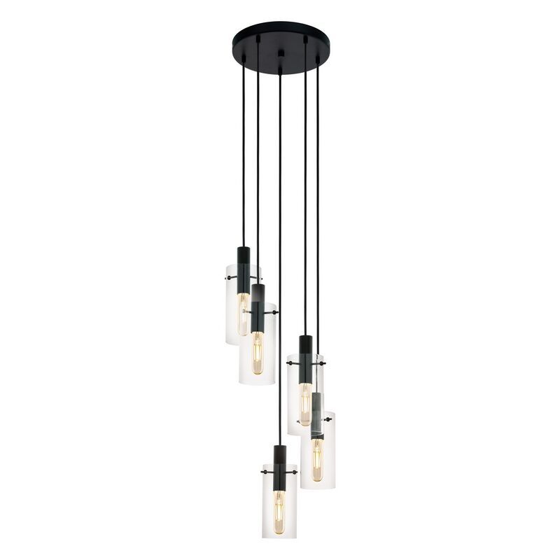Suspension noire en verre, Jovanni Suspension noire en verre, Jovanni