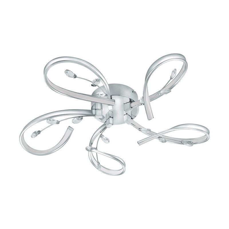 Lampe plafond chromée en aluminium, Yorik, 6W, 3000K LED Lampe plafond chromée en aluminium, Yorik, 6W, 3000K LED