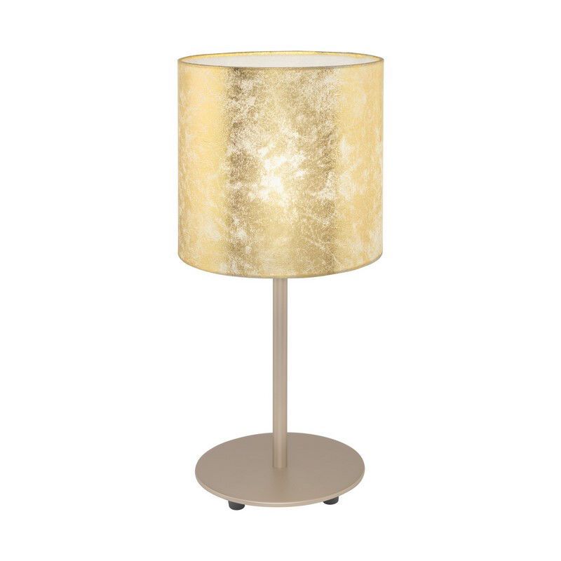 Lampe de table beige en métal, Megan, avec interrupteur