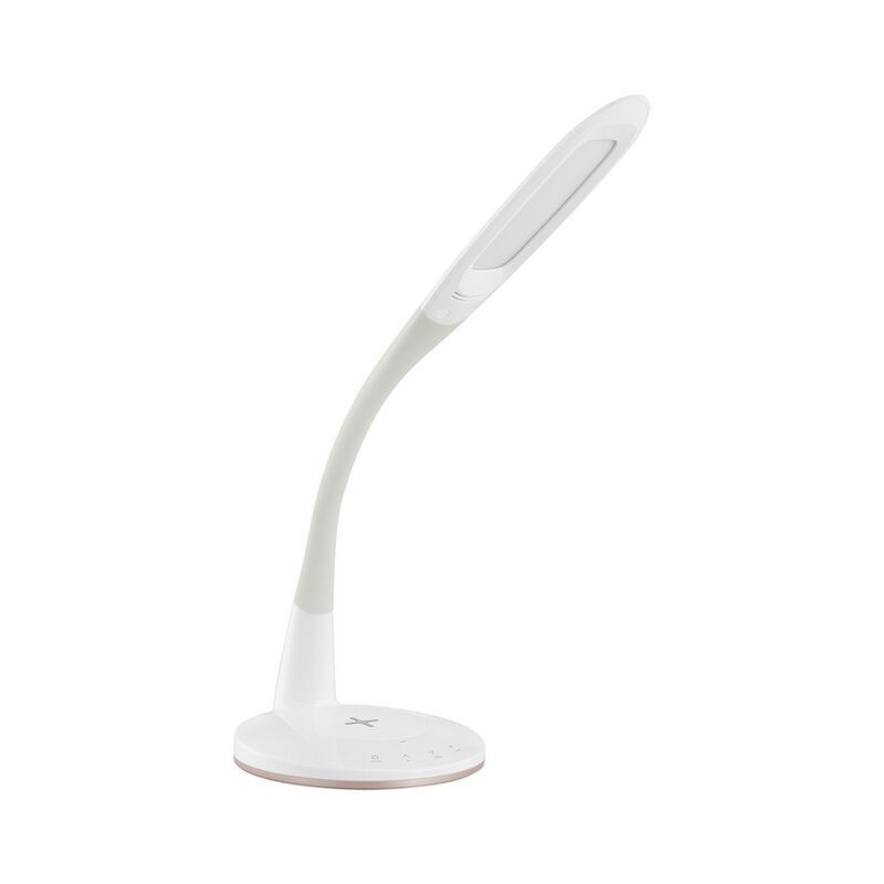 Lampe de table blanche en plastique, Yannis, 3W, couleur réglable LED, avec interrupteur
